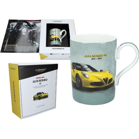 Tazza in ceramica Alfa Romeo 4C, regalo perfetto per gli appassionati di auto. (1/5)