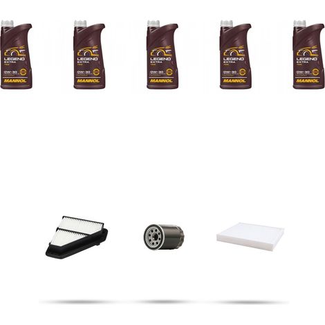 Kit tagliando 3 FILTRI e 5L OLIO compatibile con Honda Civic IX 1.8 104kw dal 2011 (1/4)