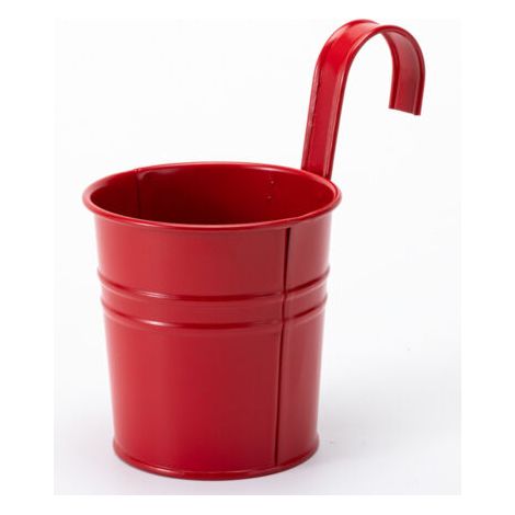 BUNTHAUS 2 Pots De Fleurs En Métal Suspendus, Jardinière En Pot En Fer Avec Trou De Drainage, Parfaits Pour La Décoration Du Jardin(rouge) (1/5)