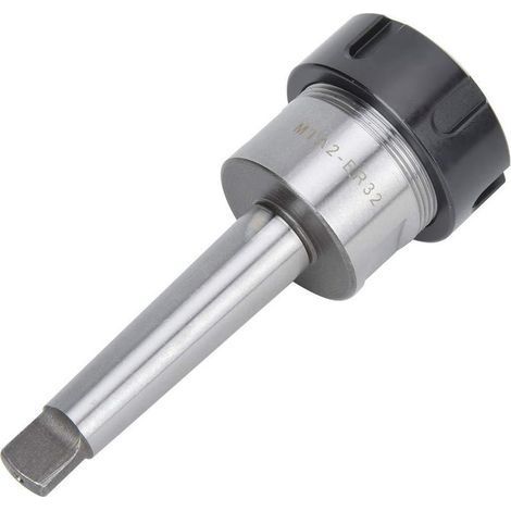 Support de Mandrin à Pince à Cône Morse, MTA2 Morse Taper Collet Chuck Holder Pièces de Tour de Fraisage CNC en Acier au Carbone (MTA2-ER32) (1/4)