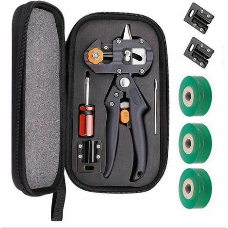 Ciseaux de Greffage Professionnel Ciseaux de Jardinage Pince à Greffer Les Arbres Kit de Greffe de Jardin (U-Cut, V-Cut & Ω-Cut) pour Arbre Fruitier