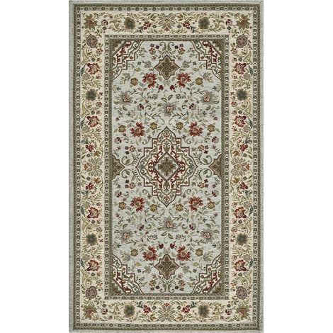 Tappeto per salotto orientale persiano grigio Tabriz