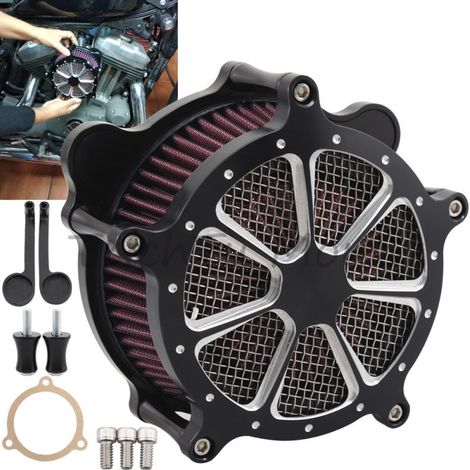 Filtre à air extra large pour motos Harley-Davidson, Glider, Road King, Fat Boy (modification).