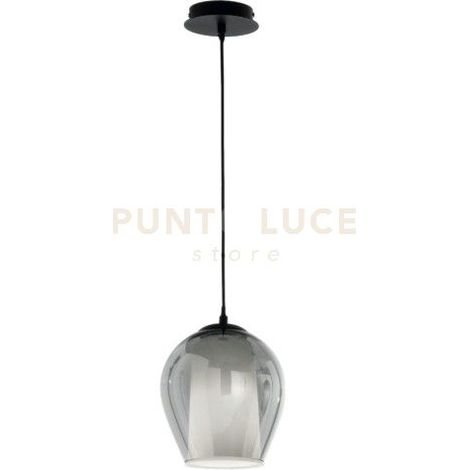SOSPENSIONE BONNIE 1 VETRO FUME' 1 LUCE ATTACCO E27 D.20CM H.24CM