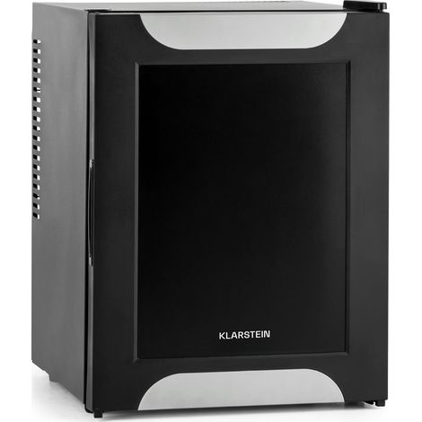 Klarstein Mini Fridge for Bedrooms, Food, Drinks, Beer & Skincare Fridge Cooler, Interior Lighting Drinks Fridge, 33L Table Top Fridge w/ Adjustable Shelves, Quiet & Small Fridge For Home & Office