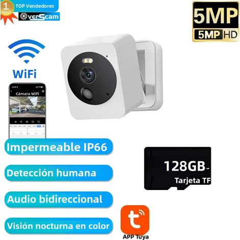 (1 pièce, 128 Go) Mini caméra IP WiFi intelligente Graffiti, 5 MP, étanche (1/5)