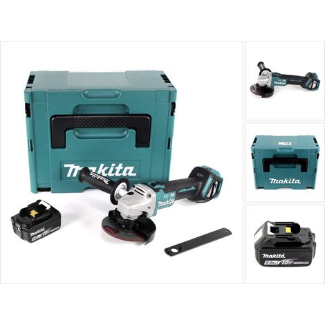 Makita DGA 513 T1J Akku Winkelschleifer 18V 125mm Brushless + 1x Akku 5,0Ah + Makpac - ohne Ladegerät (1/5)