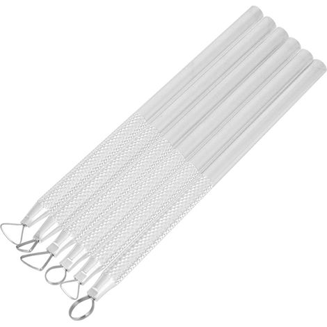 6-teiliges Set aus Aluminiumlegierungs-Gravur-, Schnitz- und Schaberwerkzeugen für Ton- und Keramikbearbeitung (1/5)