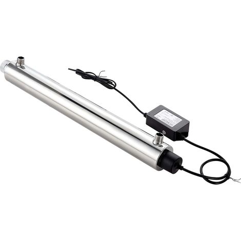 Mophorn Purificador de Agua Ultravioleta de 25 W, 6 GPM, Sistema de Filtración para Toda la Casa con Carcasa de Acero Inoxidable y Tubo de Cuarzo, Ideal para Uso en Duchas y Consumo de Agua
