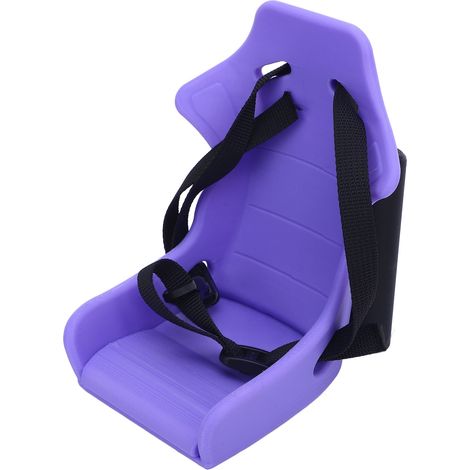 Porte-poupée vélo pliable, sangle réglable, siège avant en plastique violet pour vélo d'extérieur (1/5)
