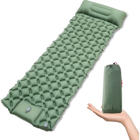 1 Matelas Camping, Autogonflant Rapide, Nylon 40D TPU, Ultra-Léger 650g, Randonnée Plage
