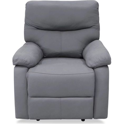 Sillón relax manual Dexter tapizado gris, 93cm(Ancho) 96cm (Fondo) 98cm(Alto) (1/5)
