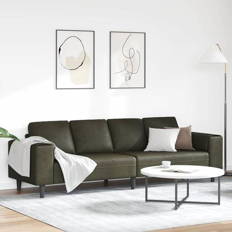 vidaXL Wohnzimmer Couch Olivegrün 250 x 77 x 76 cm (1/5)