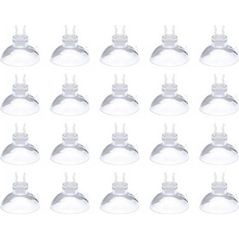 20 ventouses pour aquarium de 4 à 6 mm, ventouses pour tuyau d'air, tuyau d'air, collier de serrage transparent pour tuyau d'air. (1/4)