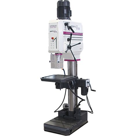 Perceuse à colonne par engrenages industrielle jusque ø 55 mm CM4 2,8 kW 400V table de travail motorisée Optidrill DH55G (1/5)