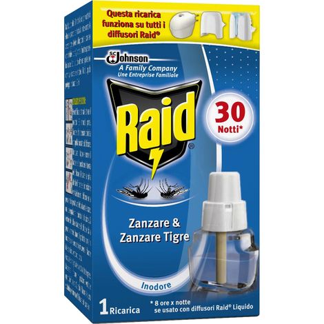 Raid ricarica liquida 30 notti - Protezione efficace - 24 pz - S.C.JOHNSON ITALY
