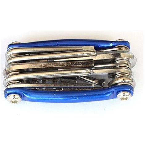 Outil de réparation de Vélo pliant portable 11 en 1 outil de réparation multifonctionnel Mini vélo outil de réparation de vélo léger et compact en acier inoxydable (1/5)