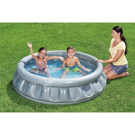 Piscine Gonflable Pour Enfants Spaceship Spaceship Silver 152x43 Cm 512 Lt 51080 (1/4)