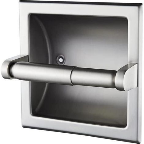 Wall-mounted chrome toilet paper holder for bathroom (silver)