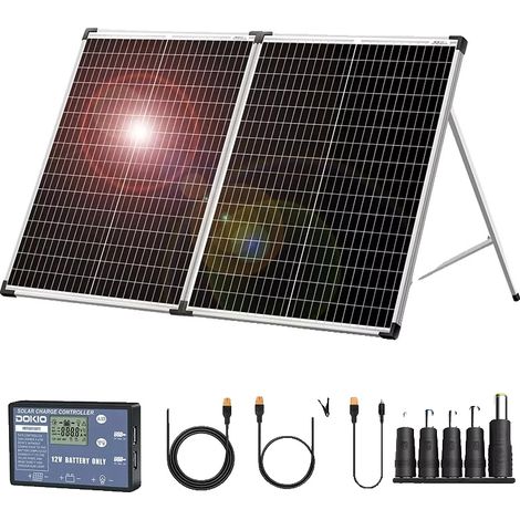 Panneau Solaire, Compatibilité 12V, Design Pliable, 100W (1/2)
