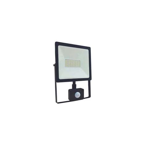 PROIETTORE LED C/SENSORE CREPUSCOLARE DI MOVIMENTO IP44 NERO  20w PIR  4000  °K naturale  800 lm  118x48x165h