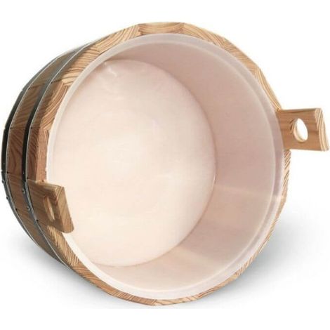Fußbadewanne Standard aus Holz Lärche natur mit Kunststoffeinsatz (1/2)