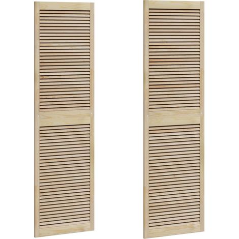 Maison Exclusive - Porta per Armadio con porta 2 pcs Naturale 201 x 2,1 x 59,5 cm