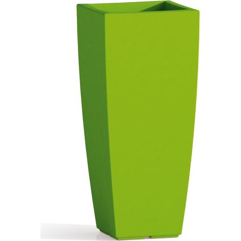 Vaso in resina quadrato mod. Agave 40x40 cm h 90 verde