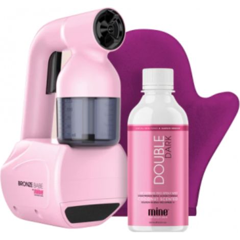 Kit de bronceado en spray MineTan Bronze Babe para uso doméstico, color rosa. (1/5)