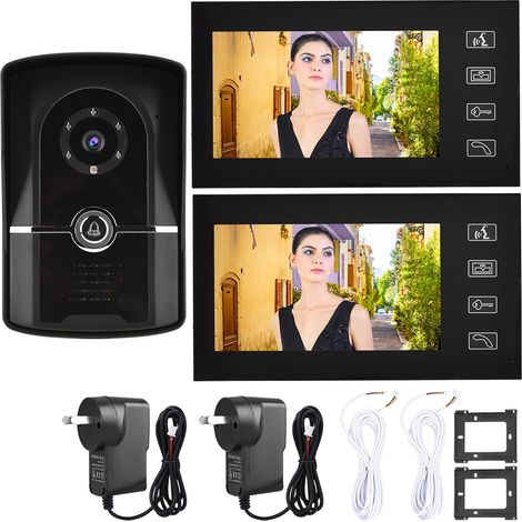 Kit vidéophone de porte 7 pouces LCD, système d'interphone filaire, sonnette pour entrée domestique 1V2 806FG12 (AU 110-240V) (1/5)