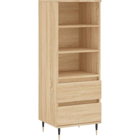 Buffet,Bahut,Meuble de Rangement haut Chêne sonoma 40x36x110 cm Bois d'ingénierie CFW76426 (1/5)
