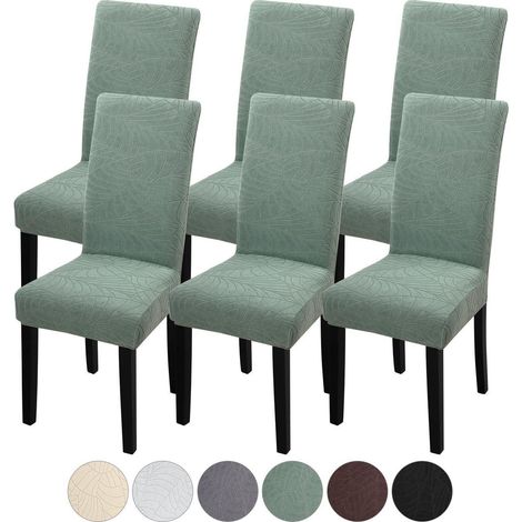Housses de chaise extensibles modernes lot de 6, lavables et déhoussables, protection universelle pour salle à manger