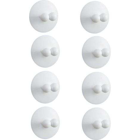 A set of 8 suction cup toothbrush holders, suitable for storing toothbrushes and towels. Made of silicone. (1/4)