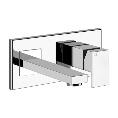 Gessi Rettangolo Fertigmontageset Einhebelmischer Waschtisch mit
