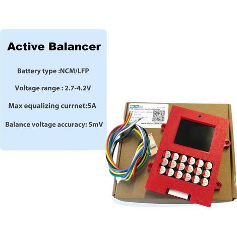 Balanceador de baterías, tecnología de balanceo activo, compatible con múltiples voltajes, balanceador 6S NCM LFP (1/2)