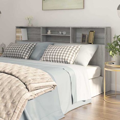vidaXL Mueble cabecero color gris Sonoma 200x19x103,5 cm (1/5)