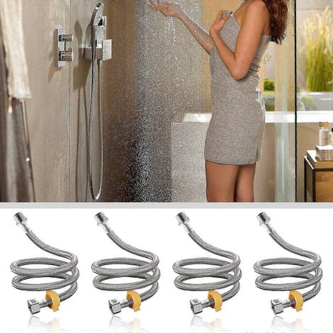 Flexibler 4-Punkt-Gewindeschlauch für Warmwasserbereiter, verlängertes Zulaufrohr, langer Verbindungsschlauch, geeignet für einfache Installation, 500 cm, Ausgabe 0619