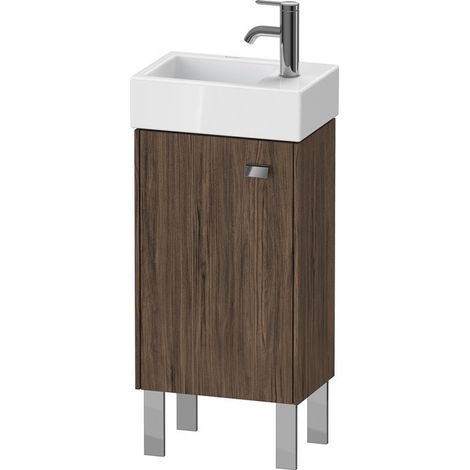 Meuble sous-vasque BRIOSO 570x364x239mm poignée chromé ouverture gauche noyer foncé