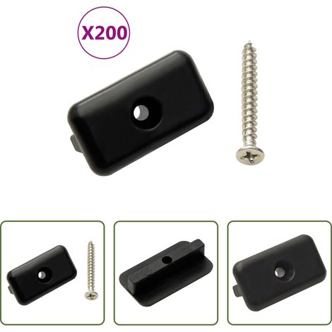 Vis de terrasse - Clips de fixation et vis 200 pcs Plastique et inox 304 (1/5)