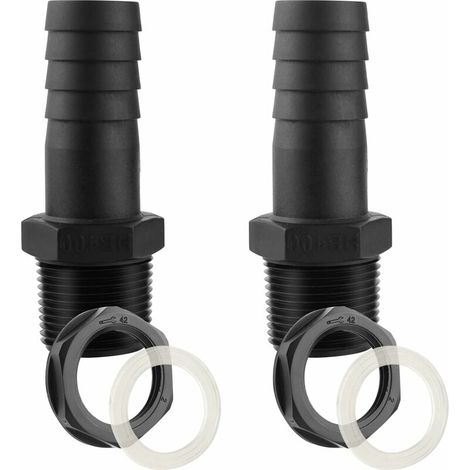 ZVD-Trop Plein Cuve 25mm Passe Paroi Cuve Eau 1000l Raccord Male pour Citernes de Pluie Passages mit Joints (9.8 cm x 2.5 cm x 3 cm) (1/4)