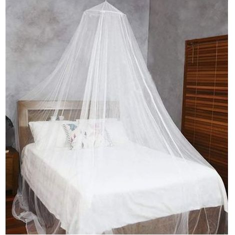 Moustiquaire de lit, Moustiquaire lit 1 Place & 2 Places, 0.6 12 2.5m Mosquito Net, Moustiquaire Ciel de lit Bebe, Facile à Installer, Blanc Auvent de lit Adapté intérieur Exterieur Voyage (1/5)