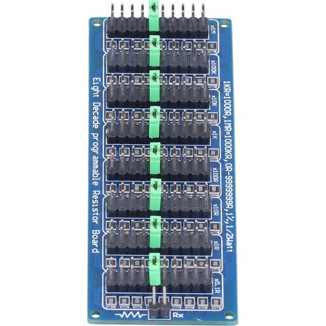 Bornier à vis pour carte de résistances programmables, 0,1 Ω à 9 999 999 Ω, 8 sections, précision 0,1 Ω, composant électronique (1/5)