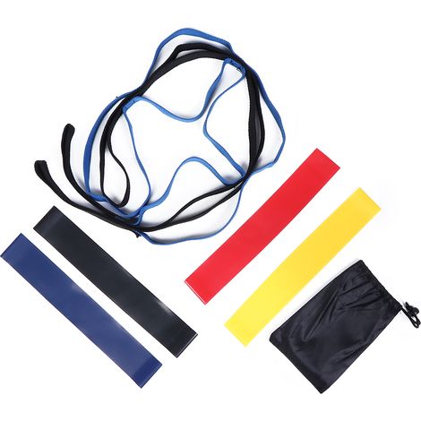 Ensemble de 6 sangles de traction pour exercices de yoga et d'étirement, avec bandes de résistance et équipement de fitness (1/5)