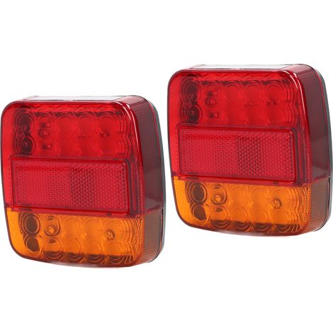 Lot de 2 feux arrière à LED 12 V résistants aux chocs, clignotants arrière universels pour camions et remorques. (1/5)