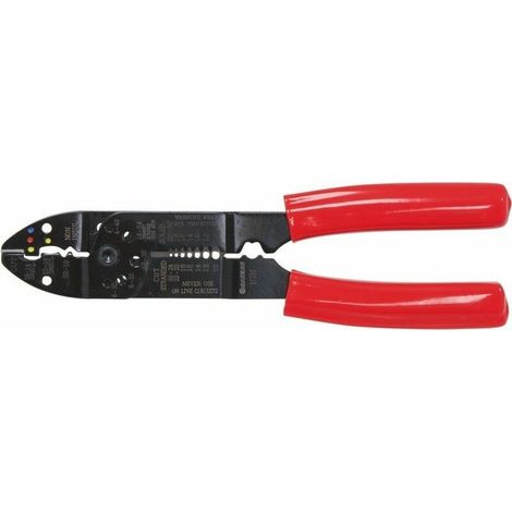 Pince à sertir 230mm cosse isolée et non isolée gainée PVC - carte DRAKKAR TOOLS - 12704 (1/2)