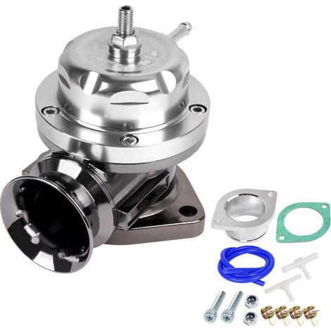 Kfz-Ersatzteile BOV Turbolader Wastegate-Kit RS Typ Aluminiumlegierung Booster-Abgasventil Wastegate - universelles Aluminiumlegierungs-Wastegate (silber) (1/4)