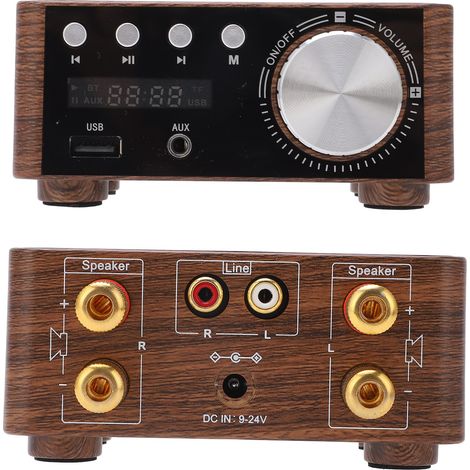 Amplificateur audio numérique, lecteur de cartes mémoire compact, amplificateur stéréo HiFi, USB, Bluetooth 5.0, 2 x 50 W