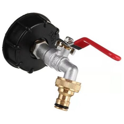 Adaptateur de Réservoir  Connecteur à filetage 1/2", Robinet Cuve 1000L Robinet Recuperateur Eau De Pluie, Robinet Sortie Raccord Vanne Robinet Raccords De Tuyau D'arrosag