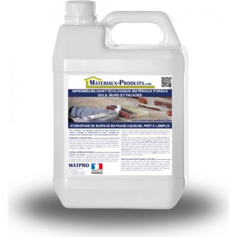 Imperméabilisant écologique matériaux poreux, sols, murs et façades - 1 L Blanc laiteux - MATPRO