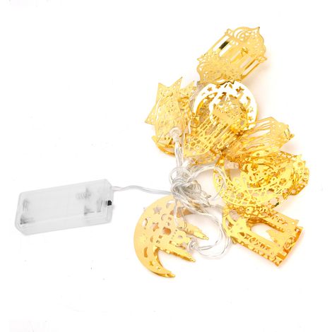 Guirlande lumineuse 1,65m 10LEDs fil cuivre batterie lampe décorative pour chambre fête mariage (1/5)